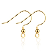 Ørekrog. 18k ION forgyldt stål. Grade A. 22 mm. 1 par